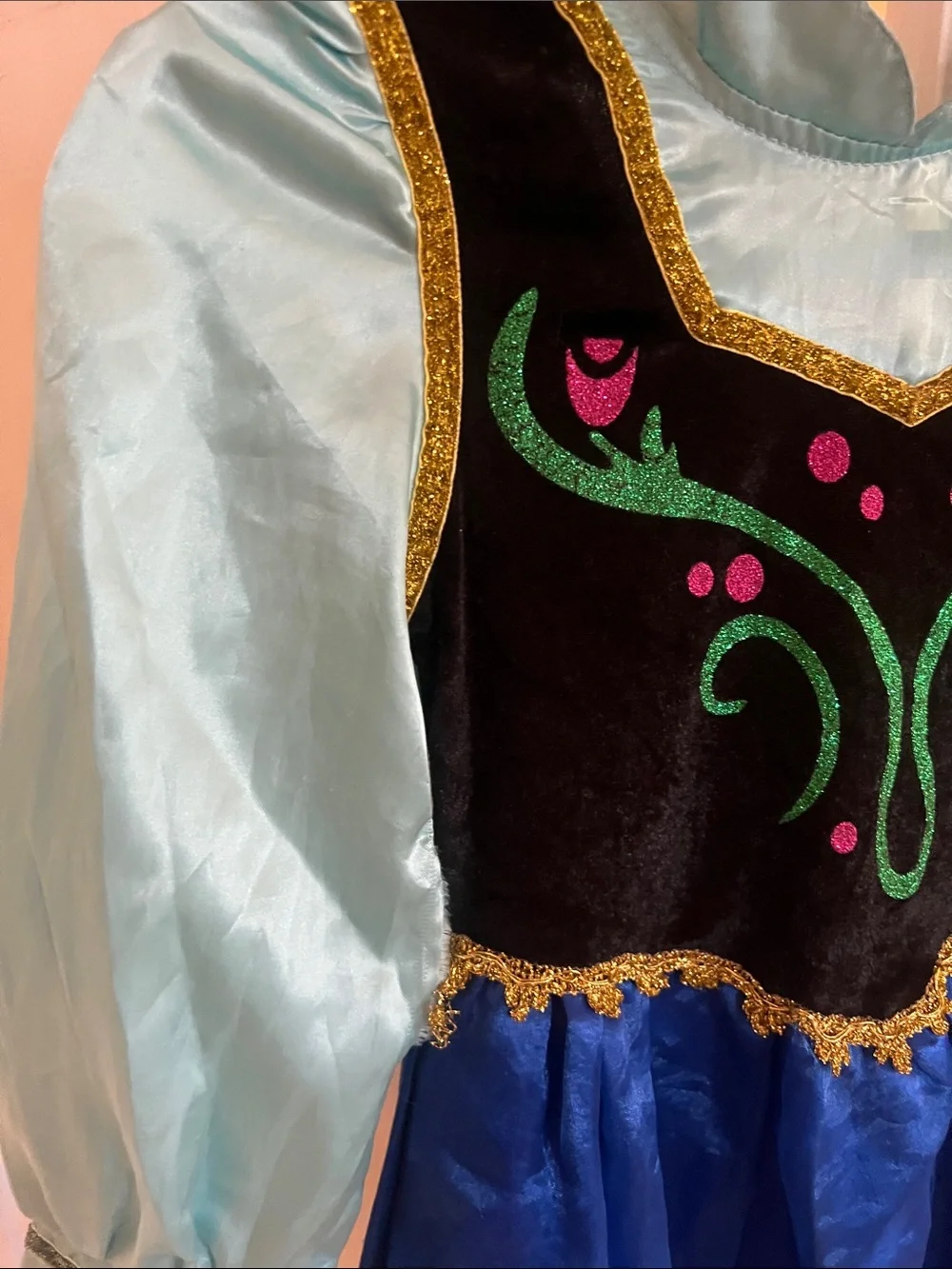 🎃👸🏻Elsa Princess Dress-Up Costume 32 inch long sz 4-6 T